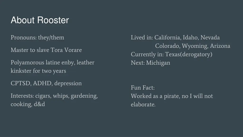 about rooster