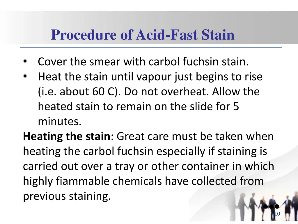 procedure of acid fast stain 1