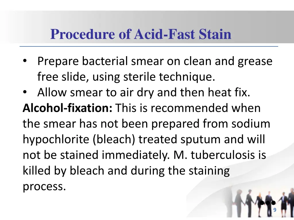 procedure of acid fast stain