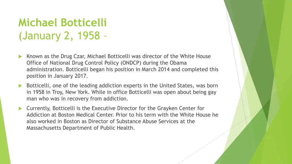 michael botticelli january 2 1958