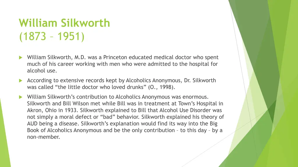 william silkworth 1873 1951