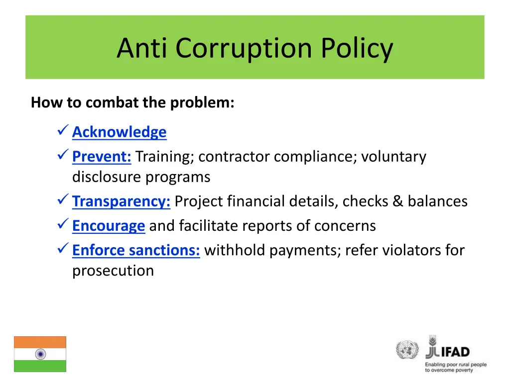 anti corruption policy 7