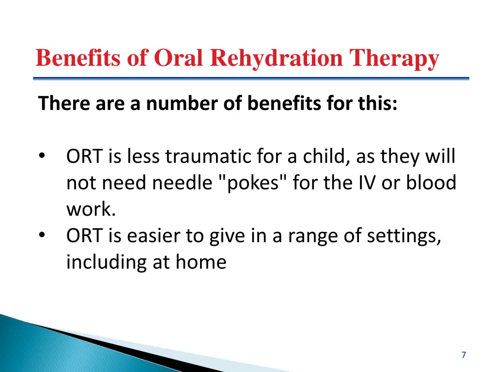 benefits of oral rehydration therapy 1