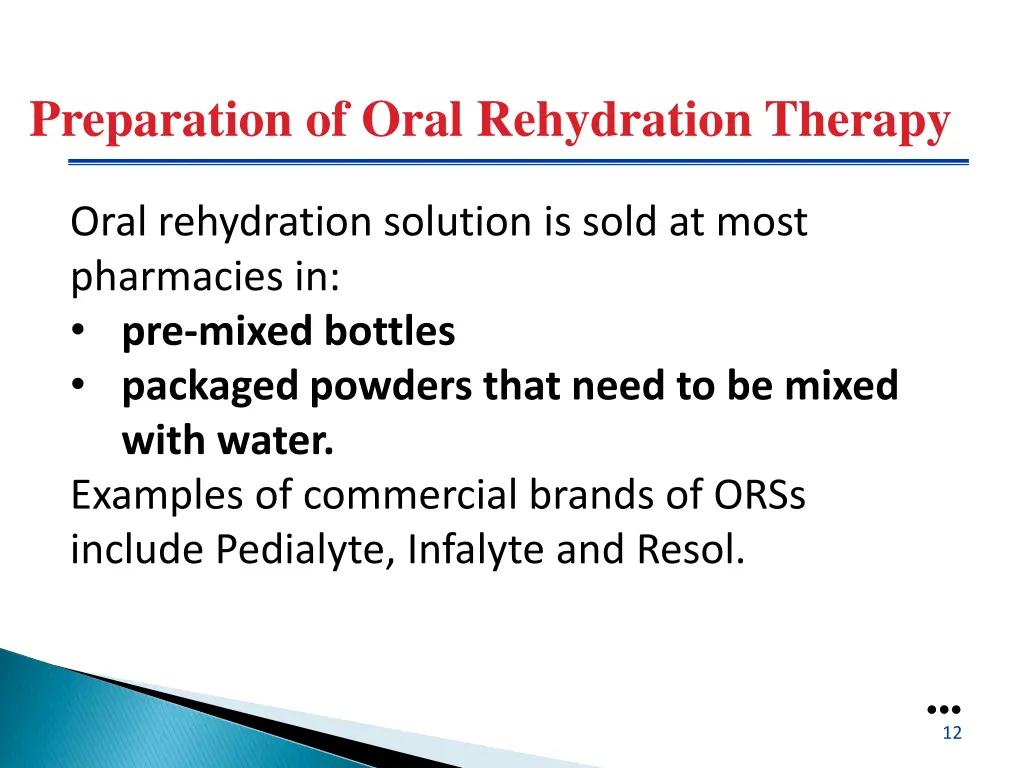 preparation of oral rehydration therapy 2