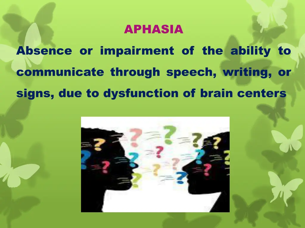 aphasia