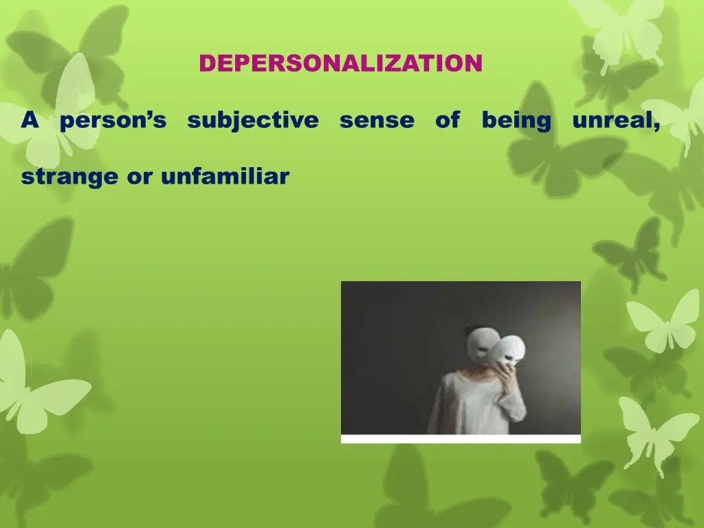 depersonalization