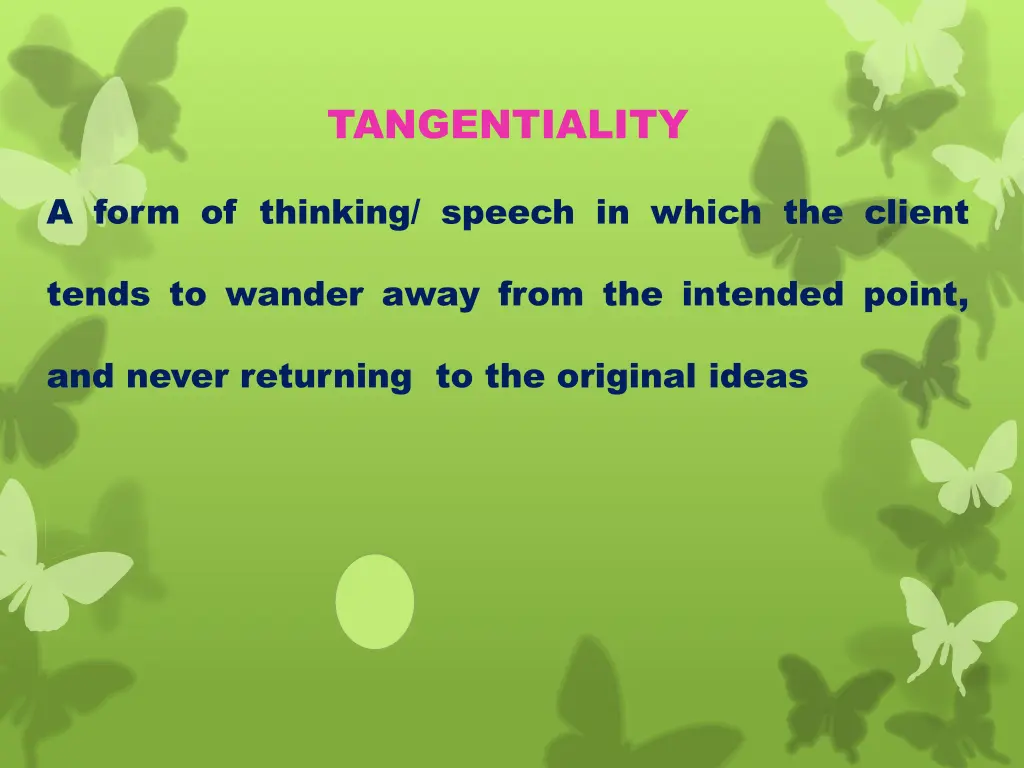 tangentiality