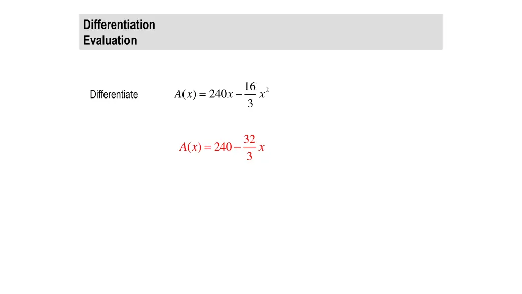 differentiation evaluation 1