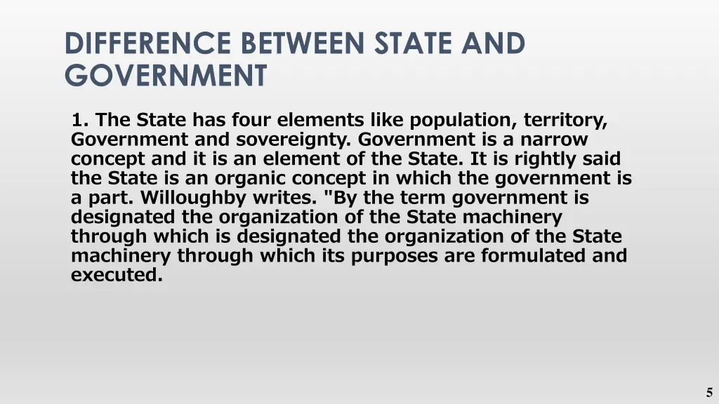 difference between state and government