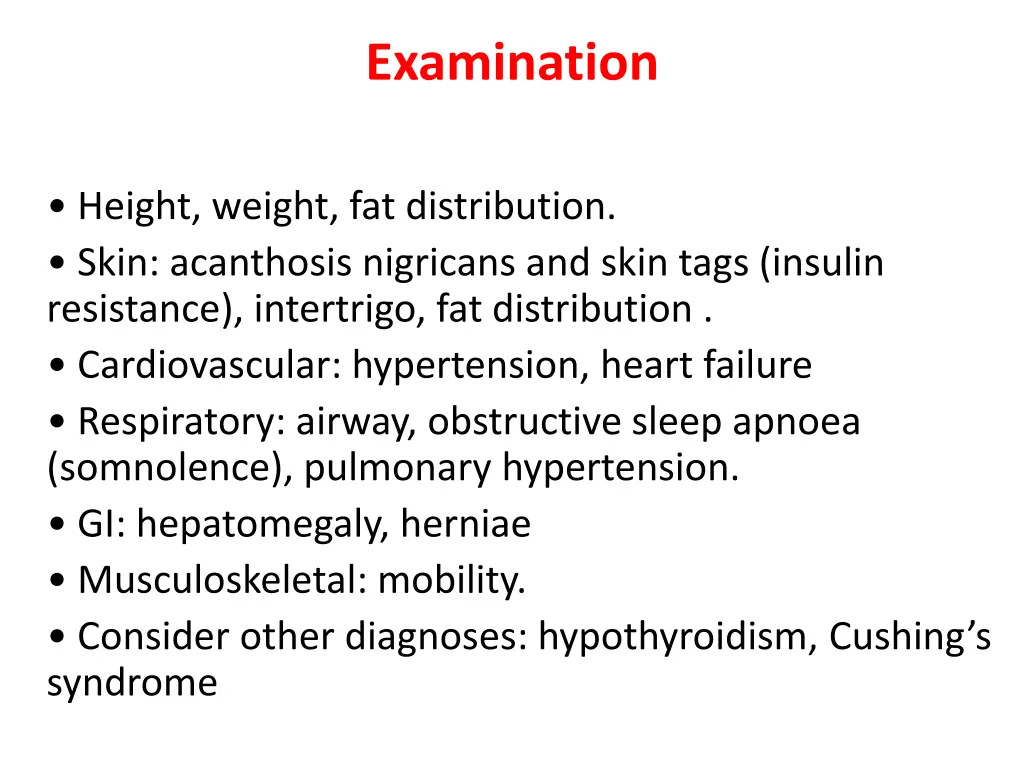 examination