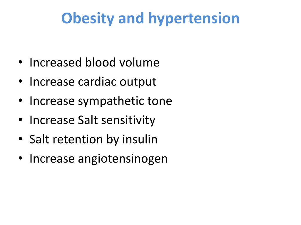 obesity and hypertension