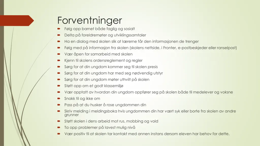 forventninger f lg opp barnet b de faglig