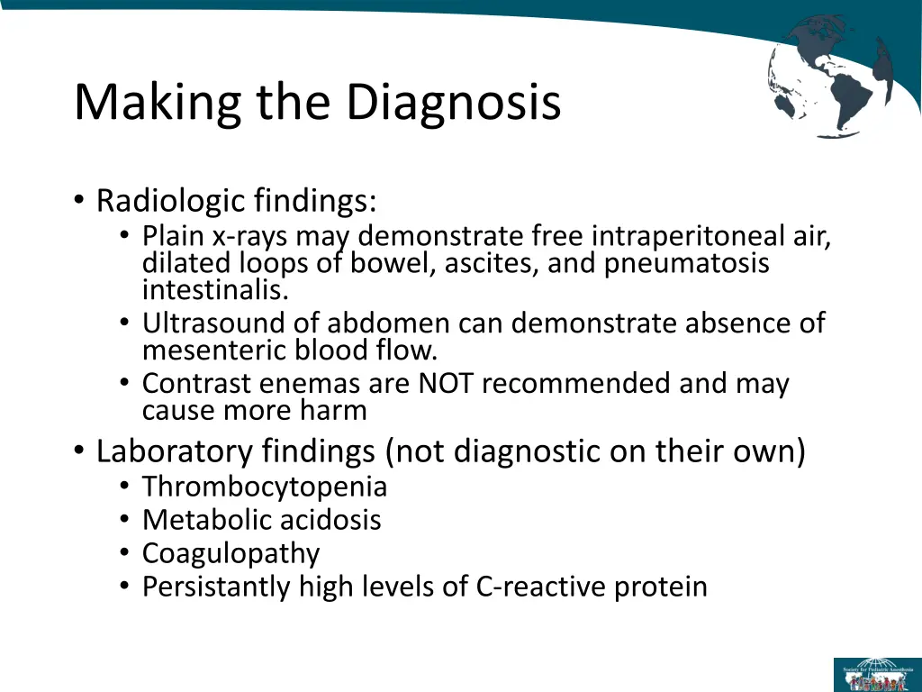making the diagnosis