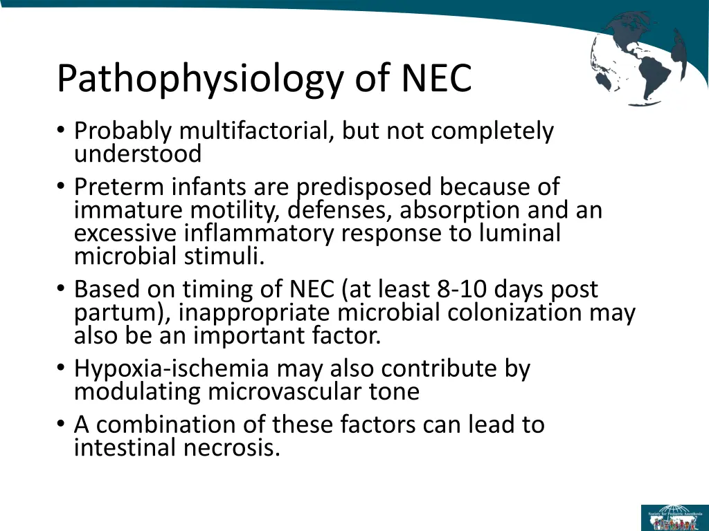 pathophysiology of nec probably multifactorial