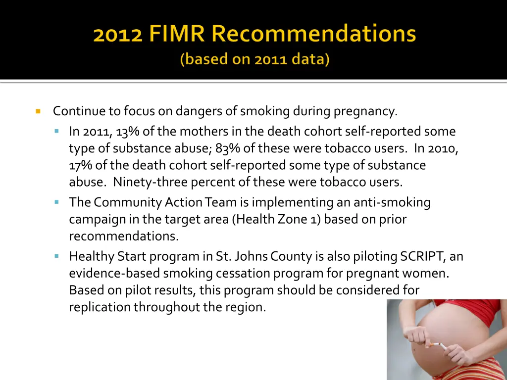 continue to focus on dangers of smoking during