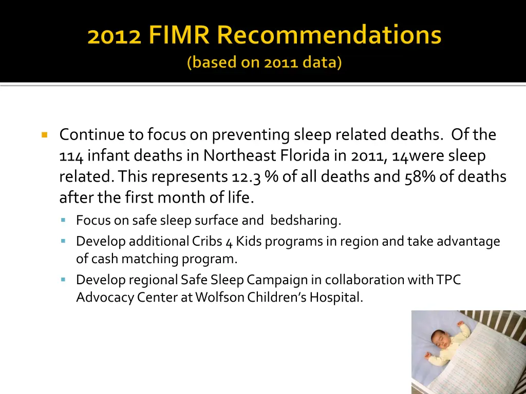continue to focus on preventing sleep related
