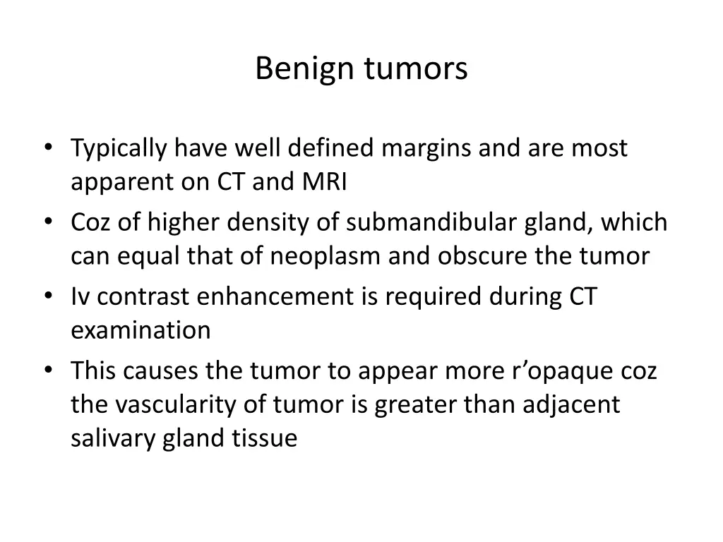 benign tumors