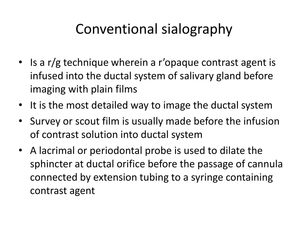 conventional sialography