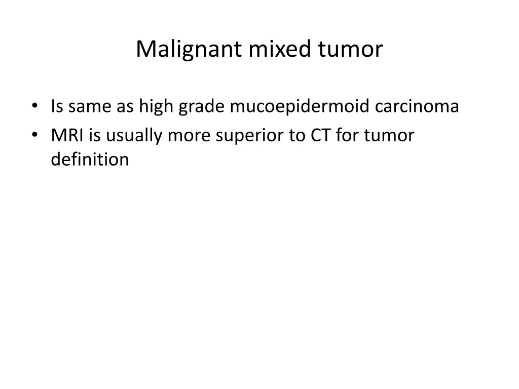 malignant mixed tumor
