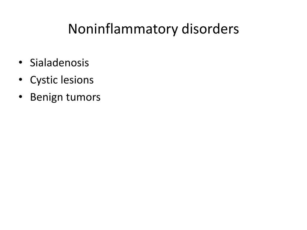 noninflammatory disorders