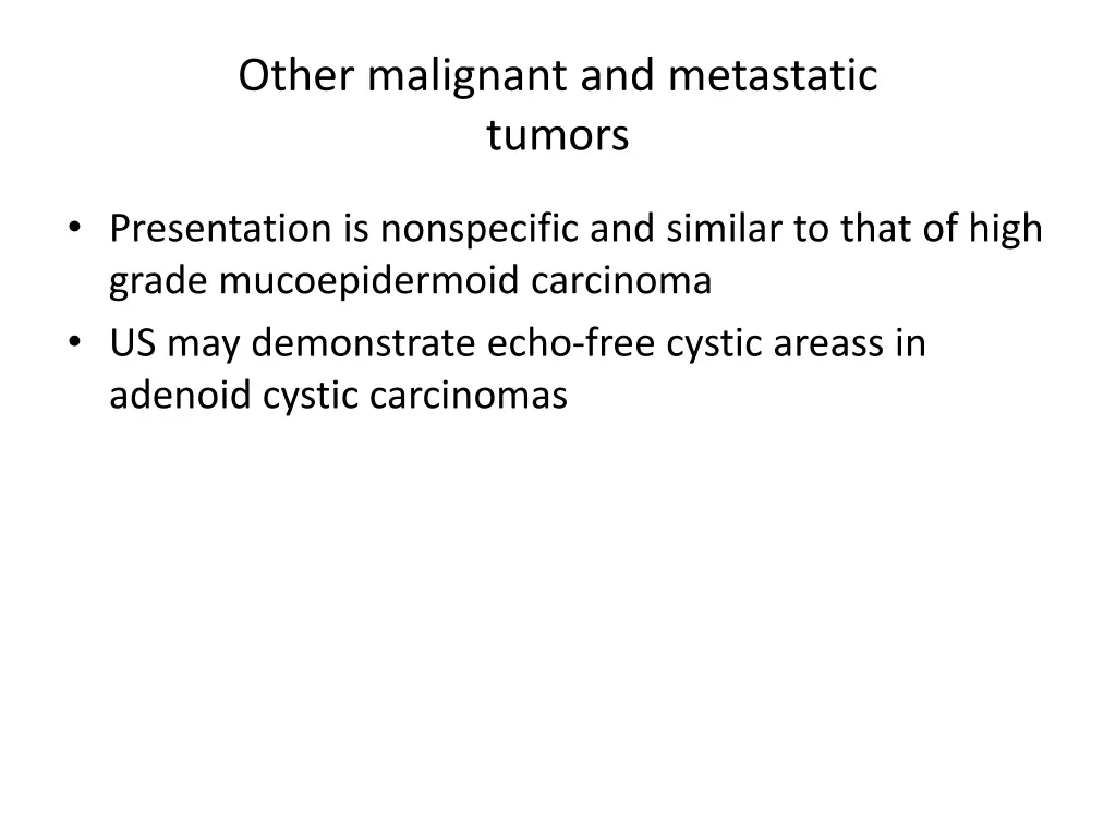other malignant and metastatic tumors