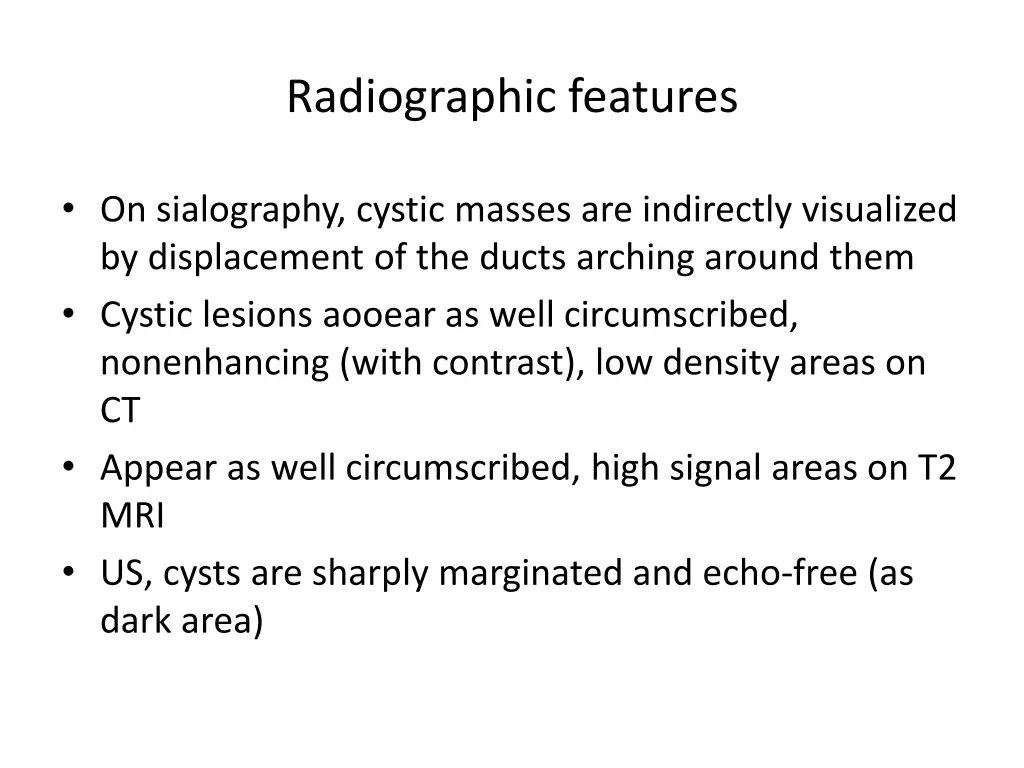 radiographic features 1