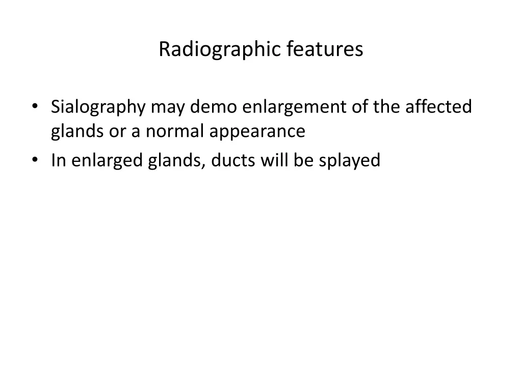 radiographic features