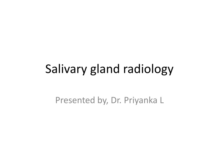 salivary gland radiology