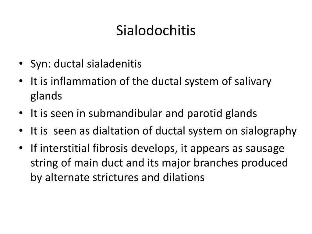 sialodochitis