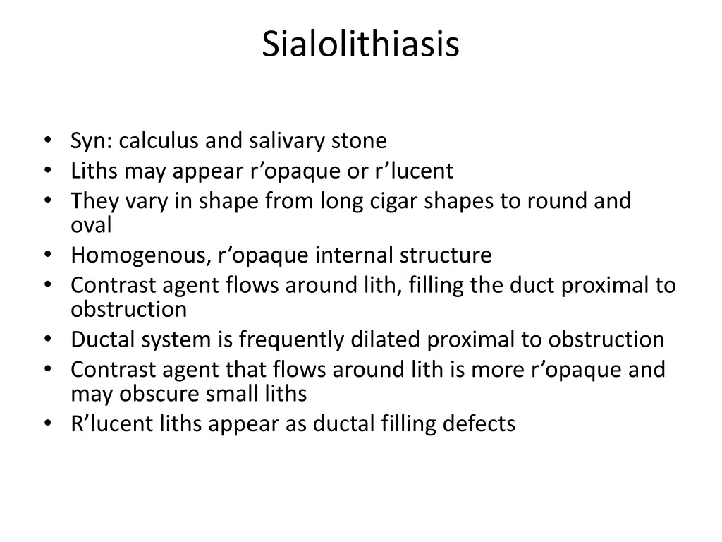 sialolithiasis