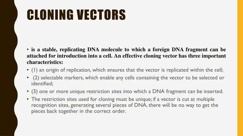 cloning vectors