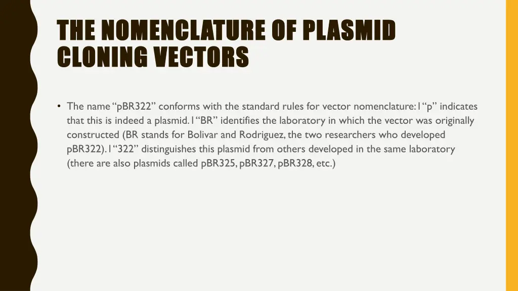 the nomenclature of plasmid the nomenclature