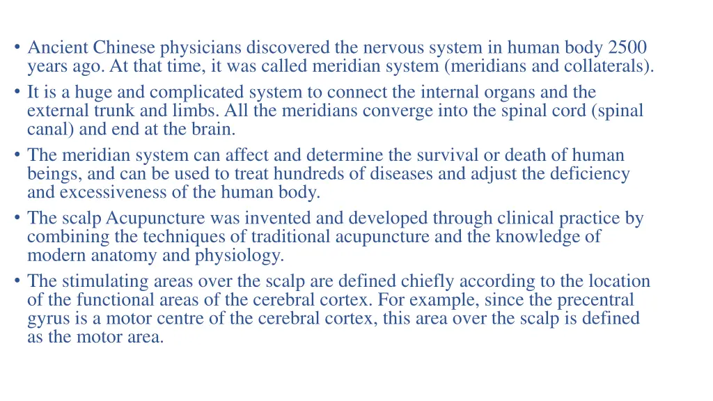 ancient chinese physicians discovered the nervous