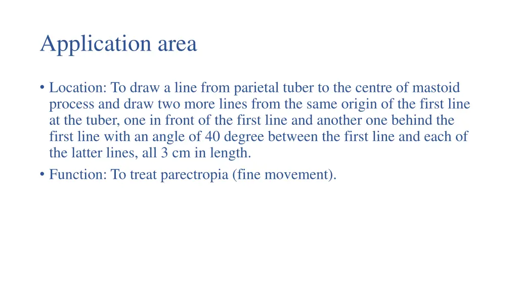 application area