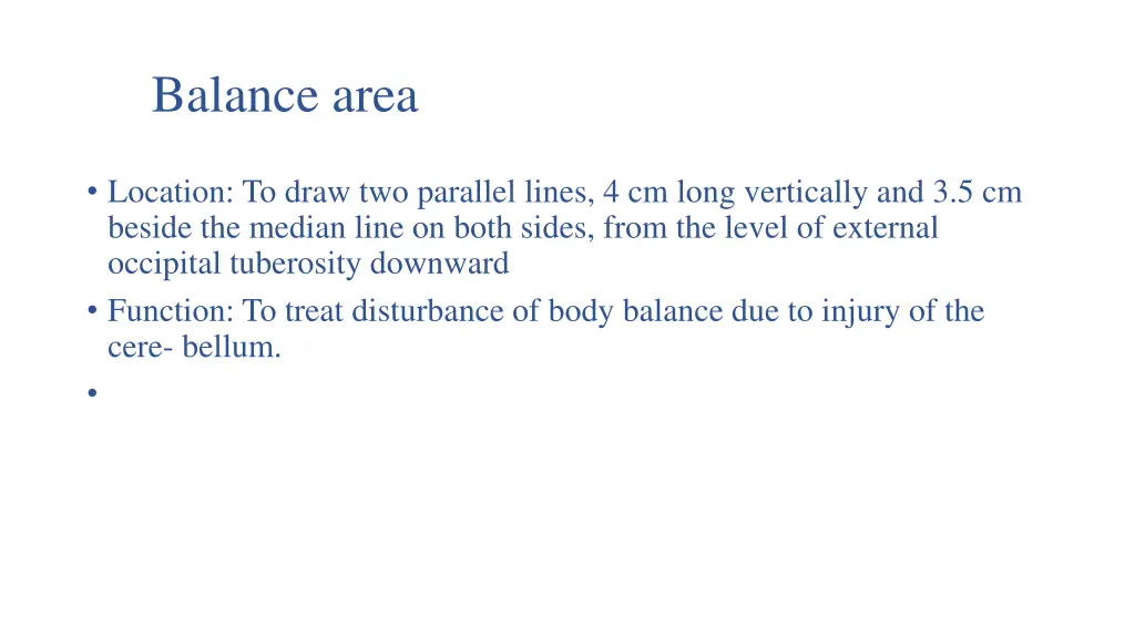 balance area