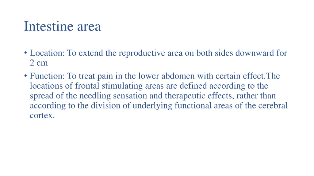 intestine area