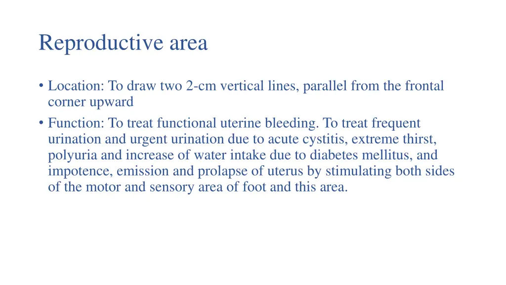 reproductive area