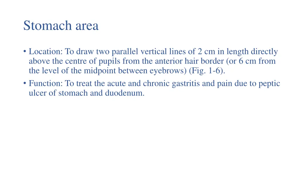 stomach area