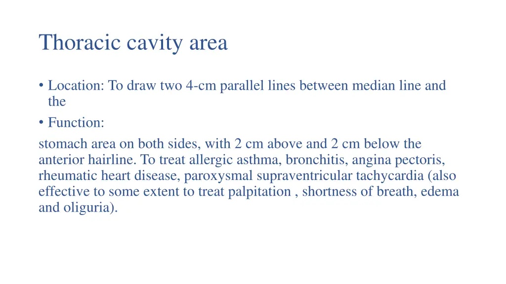 thoracic cavity area