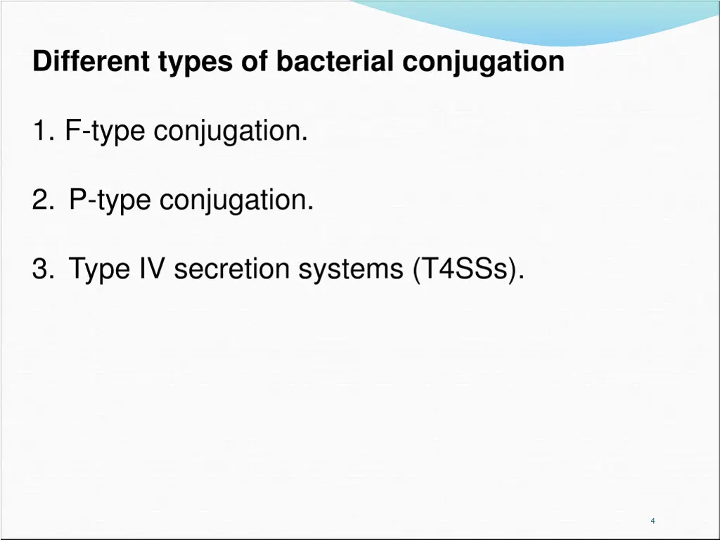 different types of bacterial conjugation