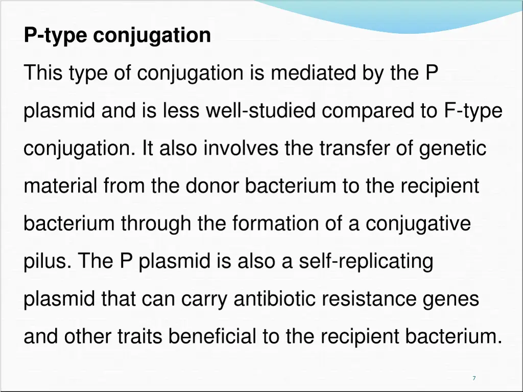 p type conjugation