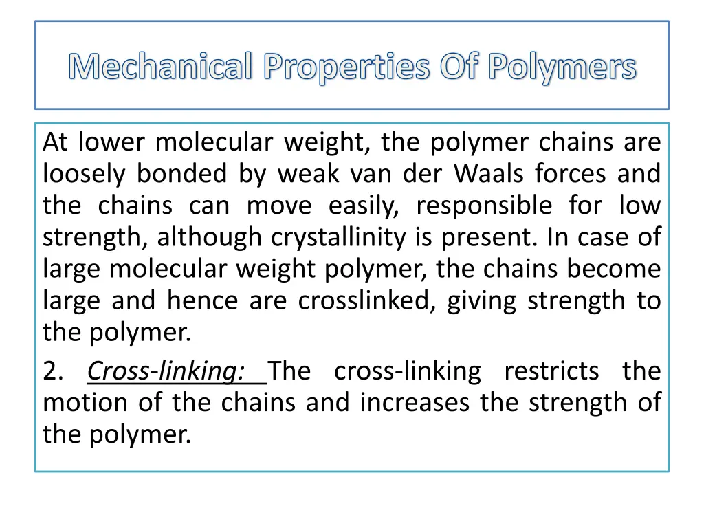 mechanical properties of polymers 3