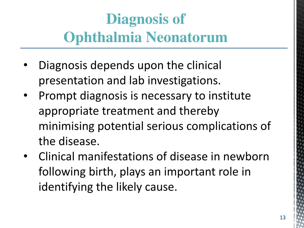 diagnosis of