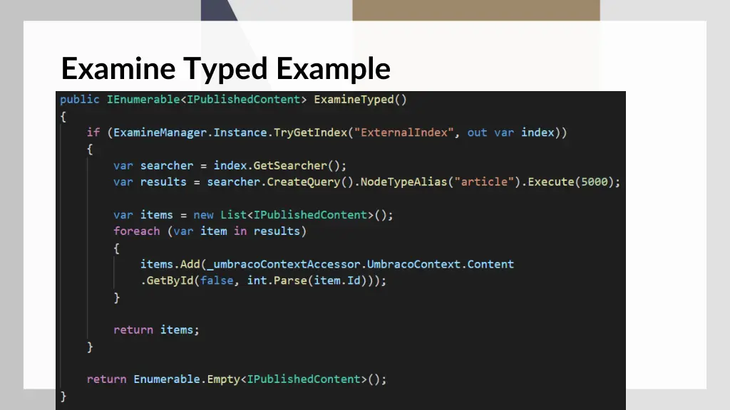 examine typed example