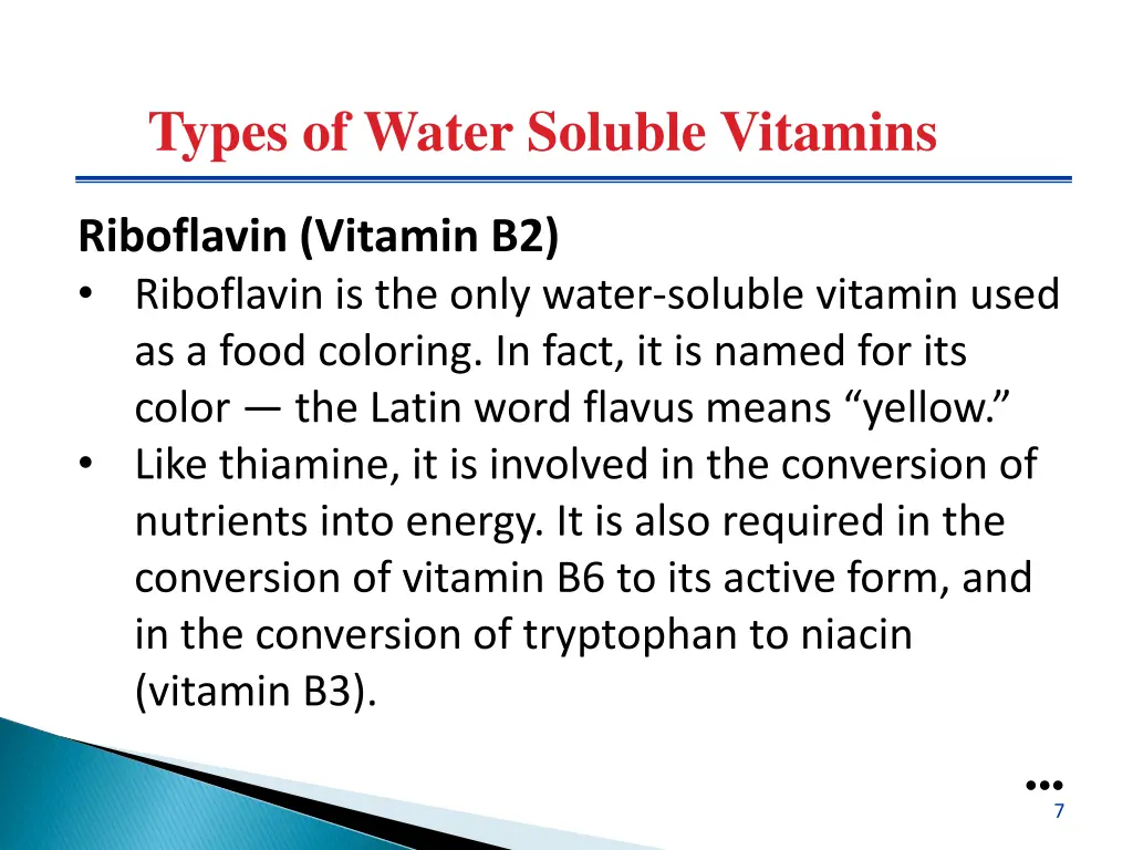 types of water soluble vitamins 1