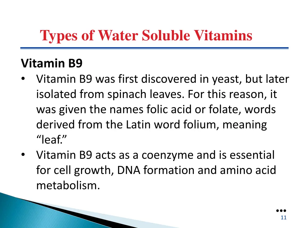types of water soluble vitamins 5