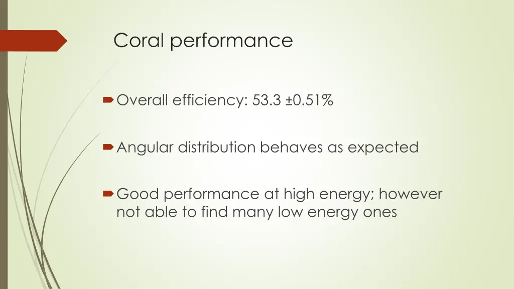 coral performance