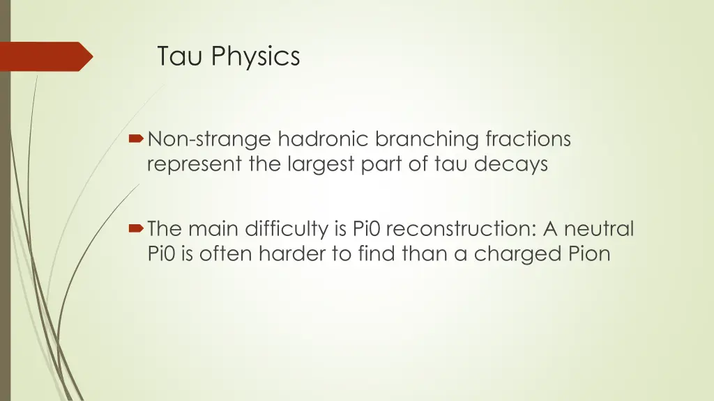 tau physics