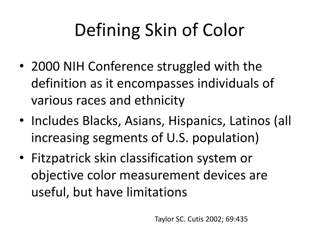 defining skin of color