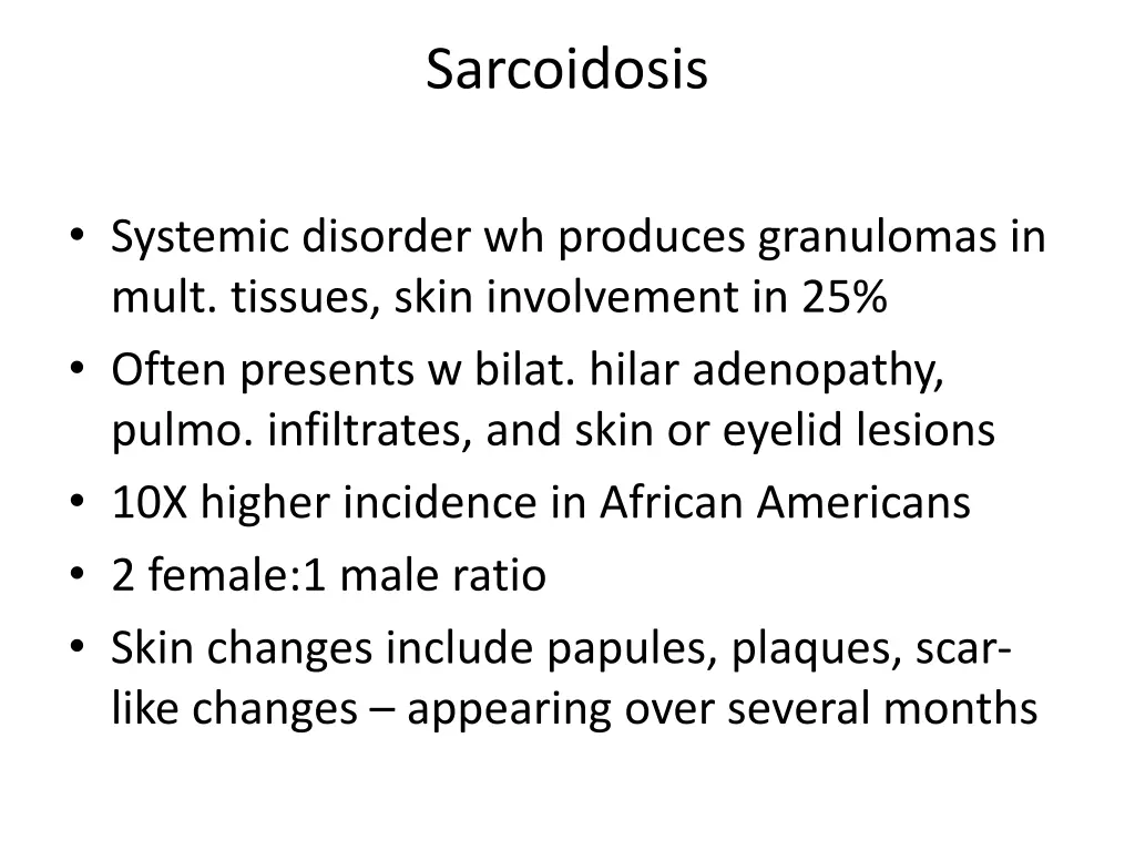 sarcoidosis